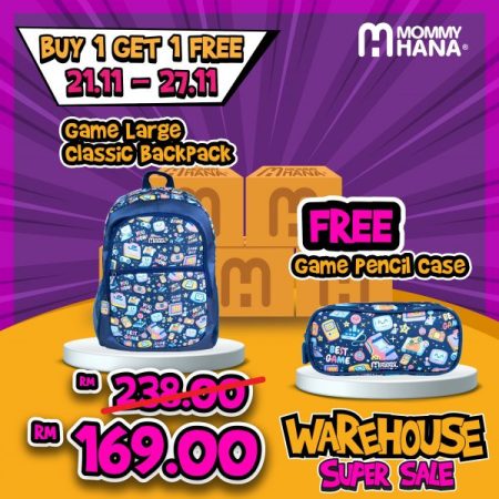 SAVE MORE BUY 1 FREE 1 – GAME LARGE CLASSIC BACKPACK 1 UNIT FREE GAME PENCIL CASE 1 UNIT